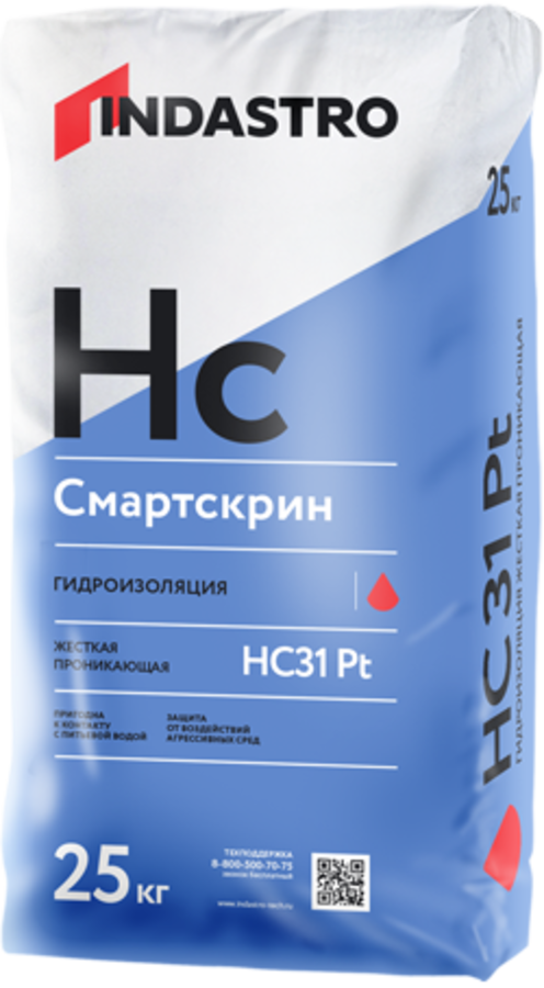 Жесткая гидроизоляция Индастро СМАРТСКРИН HC20 H (25кг)