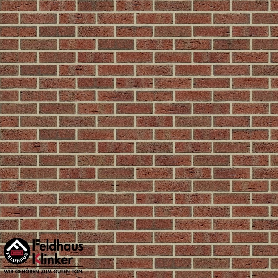 Клинкерный кирпич "Lava maron rustico", красный пестрый, структура "формбек", 240*90*71 мм