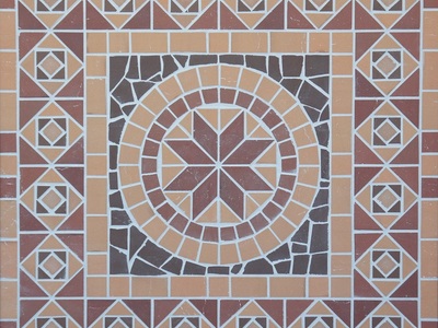 Мозаика клинкерная (на сетке) 0,1*0,1 м, Square Микс, Экоклинкер