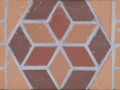 Подступенник мозаичный из клинкера (на сетке) 0,25*0,15 м, Flower Микс, Экоклинкер