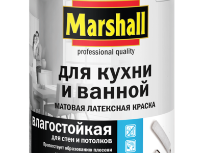 Краска В/Д для кухни и ванной BW, Marshall, 2,5 л