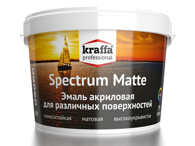 Эмаль акриловая Спектр-50 МТ, Kraffa, 1 л