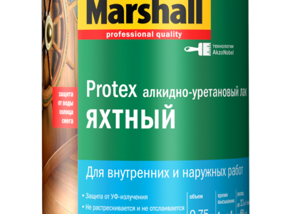Яхтный лак, водостойкий PROTEX Yat Vernik 90 (глянцевый) Marshall, 0,75 л